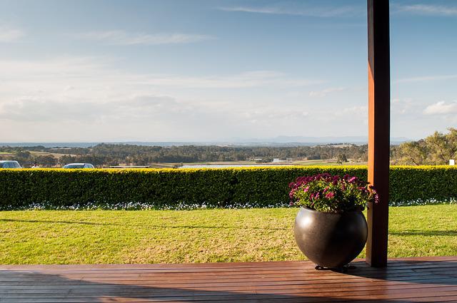 hunter valley view from home patio
